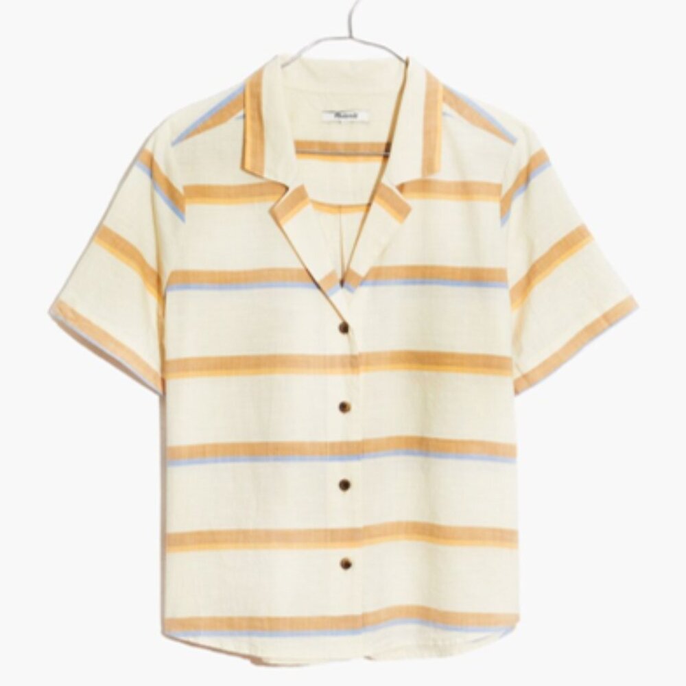 Madewell Camp Shirt in Stripe Size XS